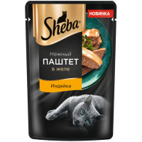 Влажный корм Sheba для кошек паштет с индейкой, 75г
