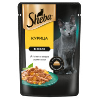 Влажный корм Sheba для кошек Ломтики в желе с курицей, 75г