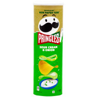 Чипсы Pringles Сметана и лук картофельные, 165г