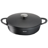 Сотейник Tefal с крышкой c силиконовыми накладками на ручки, 28см