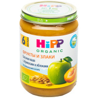 Каша HiPP овсяная с абрикосами и яблоками с 6 месяцев, 190г