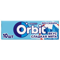 Жевательная резинка Orbit Сладкая мята подушечки, 13.6г