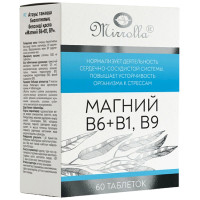 БАД Mirrolla Магний B6+B1, B9, 60таб