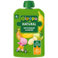 Пюре Gipopo Фруктовый салатик стерилизованное, 90г