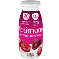 Напиток Actimuno кисломолочный с вишней черешней и цинком 1.5%, 95мл