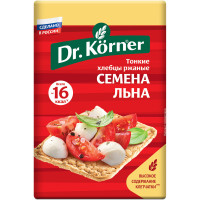 Хлебцы Dr.Korner Ржаные хрустящие с семенами льна, 100г