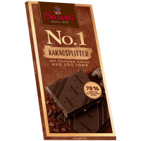 Шоколад Sarotti No.1 Cocoa Nibs с карамелизированными какао-бобами горький 75%, 100г