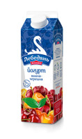 Йогурт фруктовый Лебедяньмолоко вишня-черешня 2.5%, 450мл