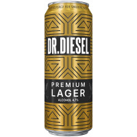 Пиво Dr. Diesel светлое фильтрованное 4.7%, 430мл