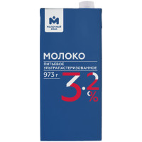 Молоко питьевое ультрапастеризованное 3.2% Молочный знак, 973мл