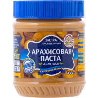 Паста арахисовая Азбука Продуктов Экстра с кусочками, 340г