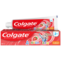 Зубная паста детская Colgate Доктор Заяц со вкусом клубники, 50мл