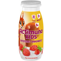 Напиток Actimuno Kids кисломолочный детский лесная земляничка 1.5%, 95мл