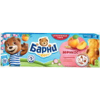 Пирожное Медвежонок Барни бисквитное с абрикосовой начинкой, 150г
