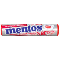 Жевательная резинка Mentos Pure White Клубника, 15.5г