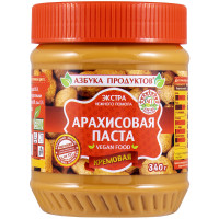 Паста арахисовая Азбука Продуктов Экстра кремовая, 340г