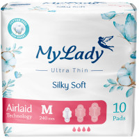 Прокладки My Lady Silky Soft гигиенические ультратонкие M, 10шт