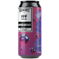 Напиток пивной Rewort Brewery FFF Brew Unbreakfast светлый нефильтрованный 6.3%, 500мл