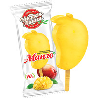Пломбир Чистая Линия с пюре и кусочками манго 12%, 70г