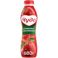 Йогурт фруктовый Чудо клубника-земляника 1.9%, 680мл