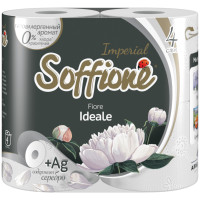 Бумага Soffione Imperial Fiore Ideale с тиснением и цветочным ароматом 4 слоя, 4шт