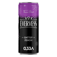 Напиток безалкогольный Evervess Биттер Лемон сильногазированный, 330мл