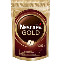 Кофе Nescafe Gold растворимый сублимированный с добавлением молотого, 320г