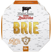 Сыр White Cheese From Zhukovka Бри с белой плесенью 60%, 125г