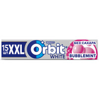 Жевательная резинка Orbit XXL White Bubblemint без сахара драже, 20.4г