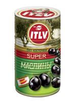 Маслины чёрные ITLV Super без косточки, 350г