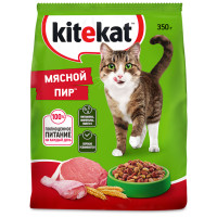 Сухой корм Kitekat полнорационный для взрослых кошек Мясной Пир, 350г