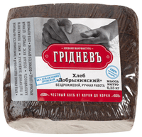 Хлеб Грiдневъ Добрынинский бездрожжевой ржано-пшеничный формовой нарезка, 250г