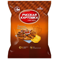 Чипсы Русская Картошка картофельные со вкусом куриных крылышек, 140г