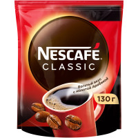 Кофе Nescafe Classic растворимый с добавлением молотого, 130г