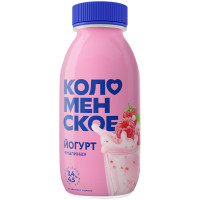 Йогурт Коломенское из цельного молока с наполнителем малина 3.4%-4.5%, 260мл