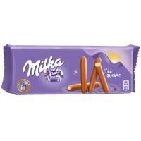 Печенье Milka Lila Sticks покрытое молочным шоколадом, 112г