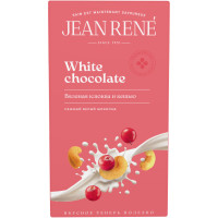 Шоколад Jean Rene белый с клюквой и кешью, 65г