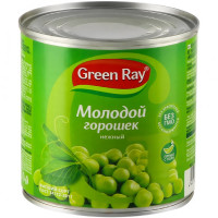 Горошек Green Ray зелёный деликатесный, 400г