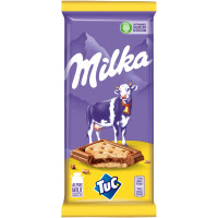 Шоколад молочный Milka с соленым крекером Tuc, 87г