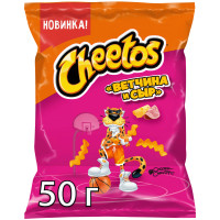 Снеки Cheetos Ветчина и сыр кукурузные, 50г