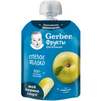 Пюре фруктовое Gerber спелое яблоко с 4 месяцев, 90г