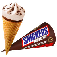 Мороженое Snickers арахис с карамелью рожок, 6%, 69г