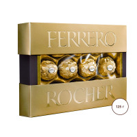 Конфеты Ferrero Rocher, молочный шоколад и лесной орех, 125г