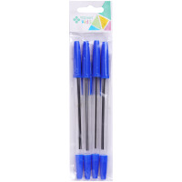Ручки шариковые синие Маркет Kids, 4шт