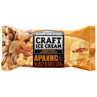 Мороженое Craft Ice Cream пломбир арахисовый с карамелью 12%, 200г