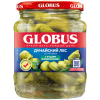 Огурчики Globus Дунайский лес с ягодами можжевельника, 510г