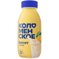 Йогурт Коломенское из цельного молока с наполнителем манго 3.4%-4.5%, 260мл