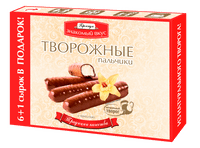 Сырки творожные Знакомый вкус Премиум Пальчики с ванилью глазированные 15%, 175г