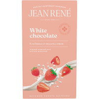 Шоколад Jean Rene Клубника со вкусом сливок белый, 65г