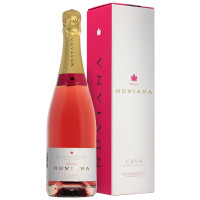 Вино игристое Cava Nuviana Rosado выдержанное брют розовое 12%, 750мл